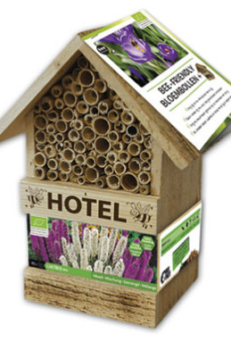 Bee Hotel ( x 10 Liatris ) .